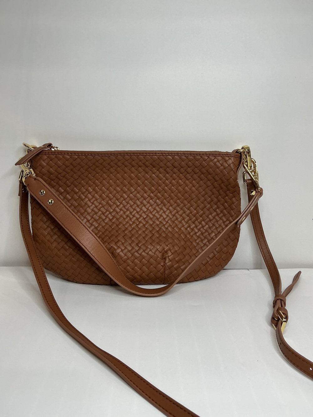 Handwoven Leather Mini Shoulder Bag